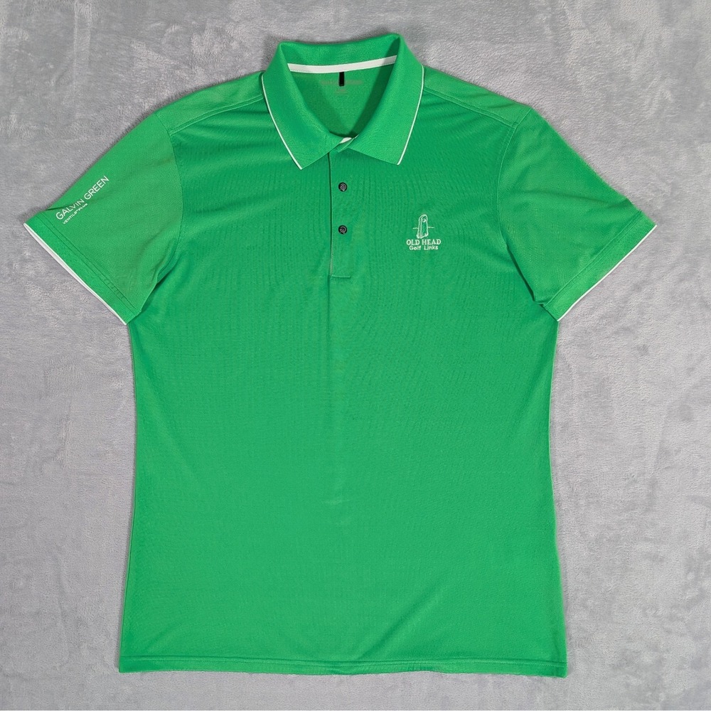 GALVIN GREEN x OLD HEAD IRELAND Golf Polo Mens Large Shirt Ventil8 Green